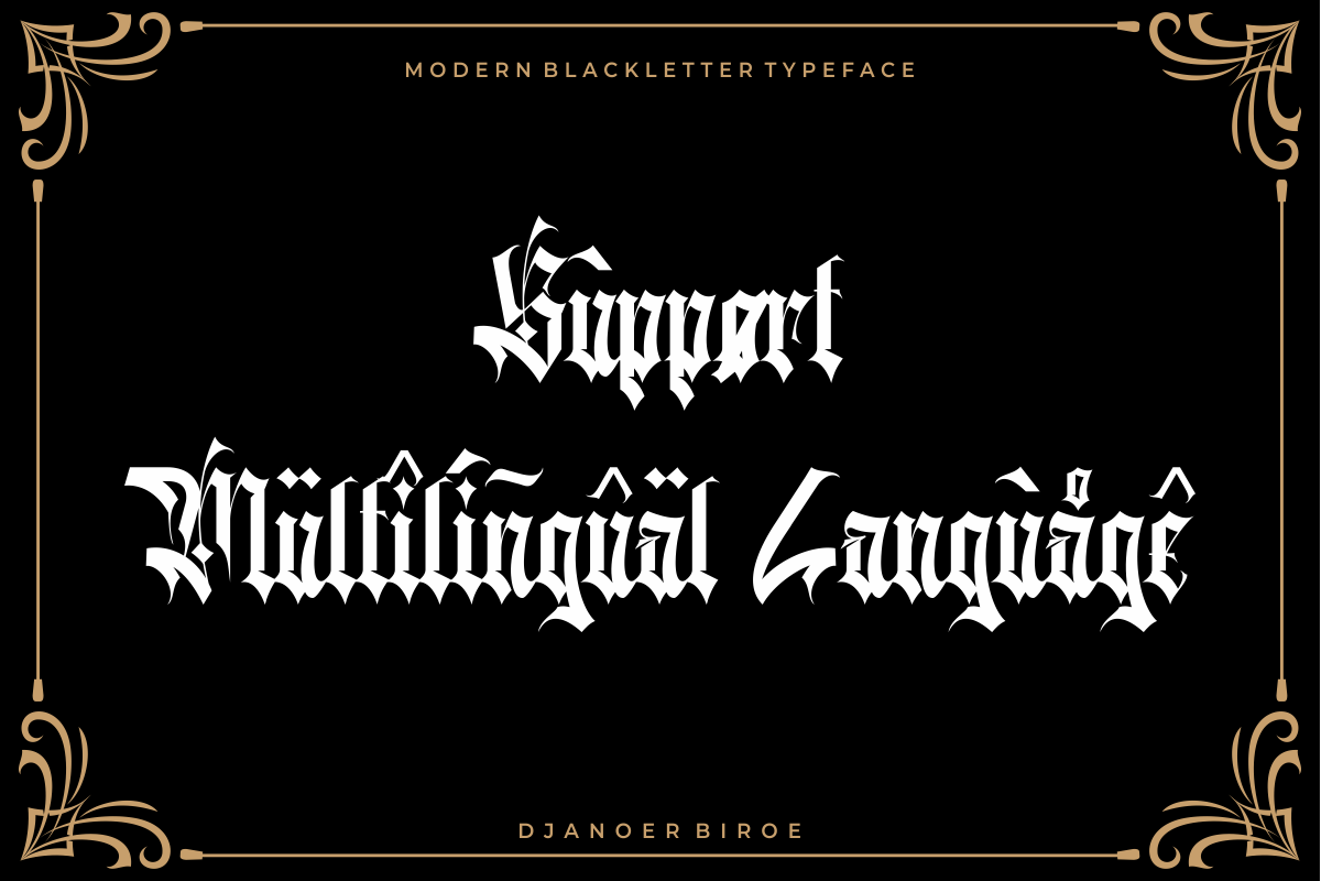DB Bokutton Blackletter Typeface, a Blackletter Font by Sitintahitam (Photo 7 of 8)