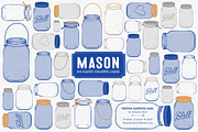 Royal Blue Jar Vectors & Clipart, an Illustration by Amanda Ilkov (Thumbnail 1 of 4)