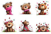 Whimsical Spring Teddy Bear Clipart, an Illustration by CreationArt (Thumbnail 3 of 7)