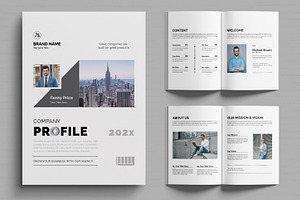 Company Profile Layout, a Brochure Template by MightyDesign