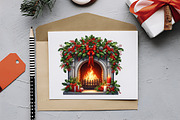 Cozy Fireplace Christmas Clipart, an Illustration by RobertsArt (Thumbnail 7 of 7)