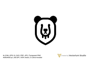 Bear Shield Minimalist Logo, a Branding & Logo Template by Vectorium Studio (Thumbnail 1 of 5)