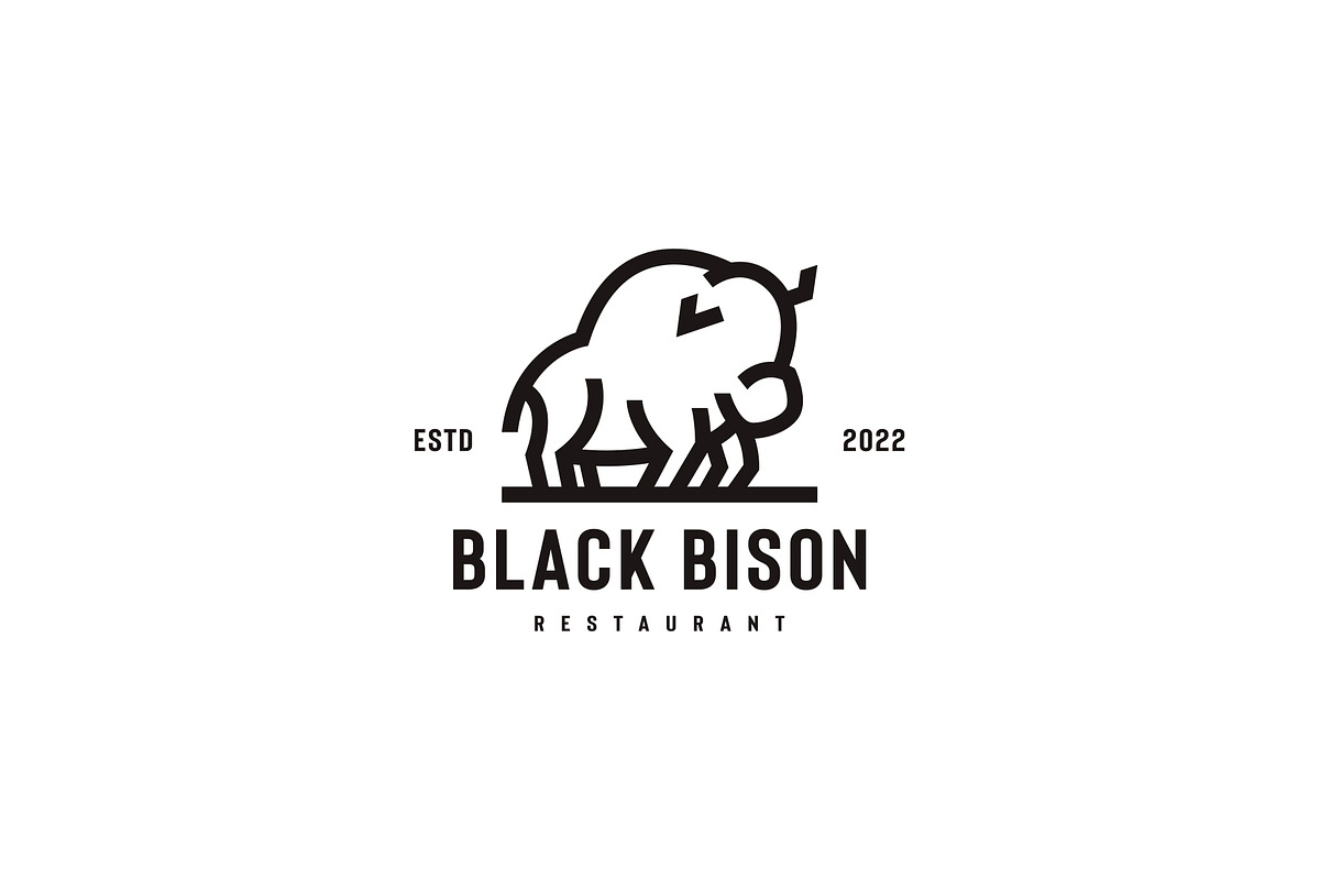 American buffalo logo design, a Branding & Logo Template by vexper (Photo 1 of 4)