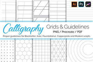 Guidelines & Grids Calligraphy Pack