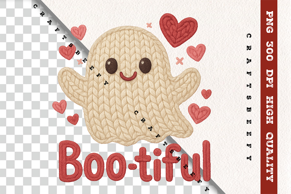 Faux Crochet Ghost PNG Boo-tiful, a Seasonal Illustration by Craftsbeefy (Photo 2 of 6)