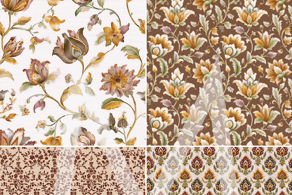 Bohemian Ornament Seamless Patterns, a Pattern Graphic by Maishop (Photo 2 of 7)