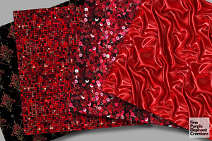 Red Glam Luxury Glitter Art Deco HD