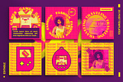 Retro Vibes Canva Instagram Template, a Social Media Template by Vectorheroes (Thumbnail 5 of 8)