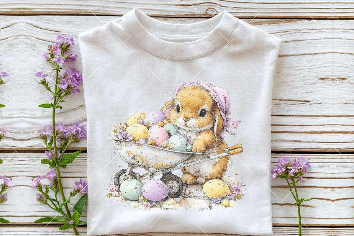 Whimsical Easter Bunny Clipart, an Illustration by OK Design (Photo 6 of 6)
