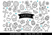 Easter Doodle elements design., a Decorative Illustration by kaisorn (Thumbnail 1 of 7)