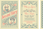 Vintage Wedding Invitation Card Mock, an Invitation Template by OneVectorStock (Thumbnail 2 of 3)