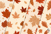 Fall Glitter Maple Leaves Pattern, a Pattern Graphic by Creative Store (Thumbnail 2 of 5)