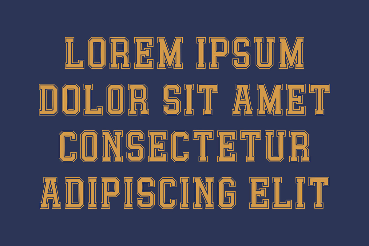 Aesthetic Jersey – Bold College Font, a Slab Serif Font by Limited.studio (Photo 5 of 6)