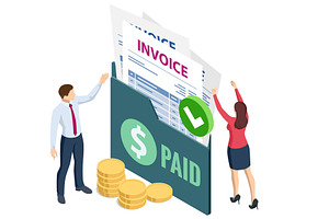Isometric Mobile invoice payment, a Finance Illustration by Golden Sikorka