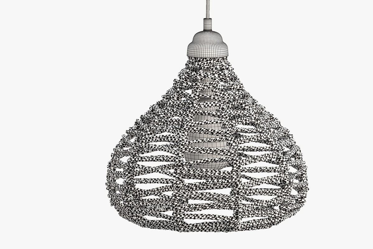 Joybird Nezz (Natural) Ceiling Lamp, a Light 3D Model by 3dmitruk (Photo 13 of 13)