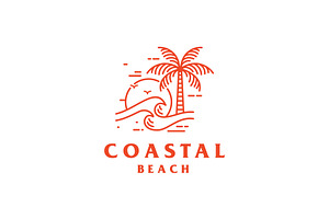 Coastal Beach Island Logo