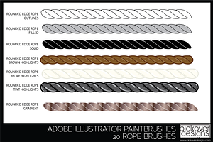 20 ROPE BRUSHES FOR ILLUSTRATOR