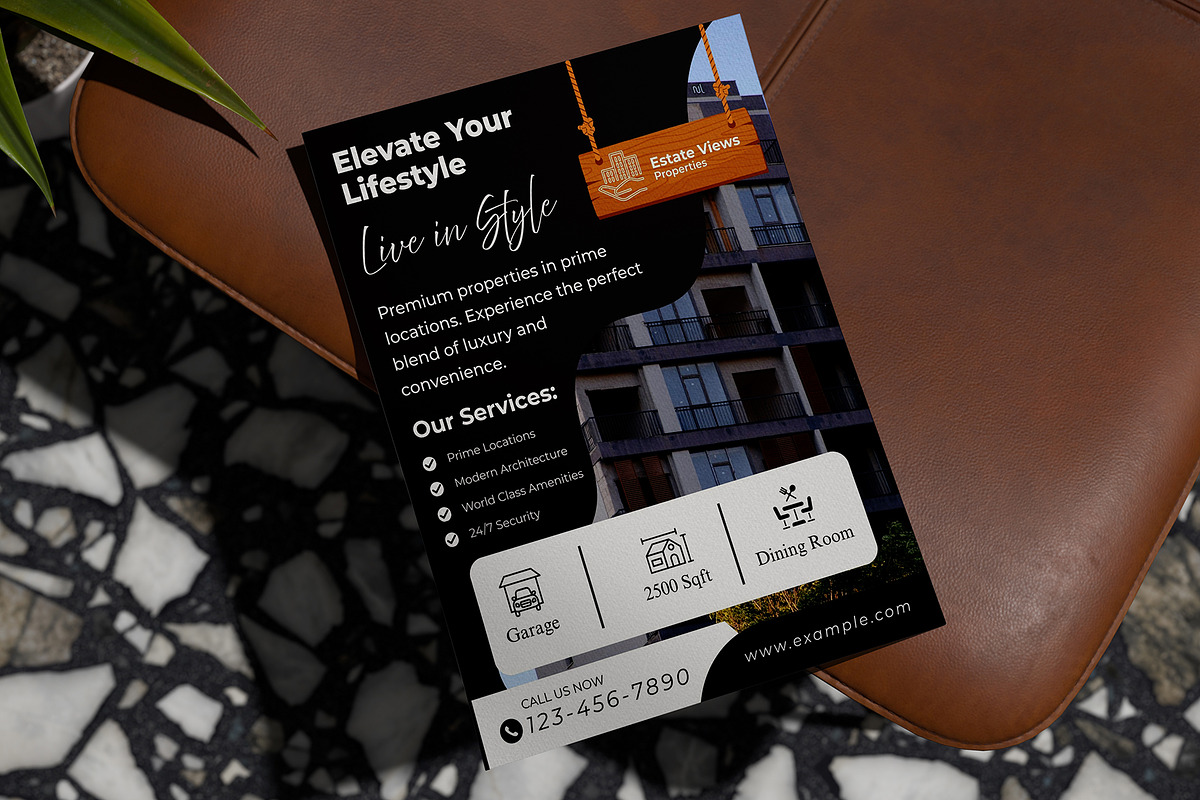Estate | 5 Flyers | Canva, a Flyer Template by Mohammad Sarfaraz (Photo 4 of 6)