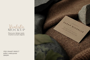 Realistic visiting card mockup