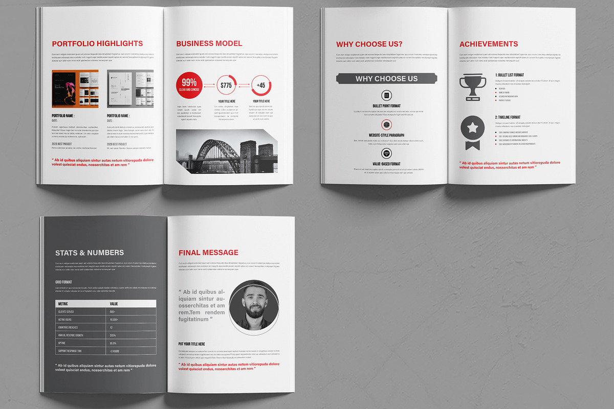 Company Profile Brochure Layout, a Brochure Template by MightyDesign (Photo 3 of 6)