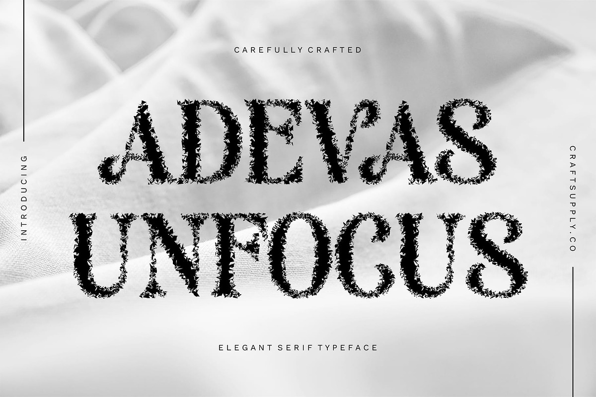 Adevas Unfocus, a Serif Font by Craft Supply Co. (Photo 1 of 8)