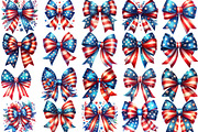 Watercolor Patriotic Bow 4th July US, a Graphic by Designking (Thumbnail 3 of 3)