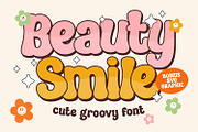 Beauty Smile - Cute Groovy Font, a Handwritten Font by Keithzo (Thumbnail 1 of 8)