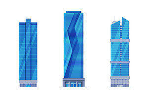 Modern Skyscrapers With Skyline