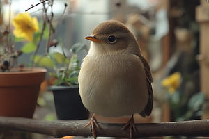 Beautiful small tomtit bird on a tree branch, an Animal Photo by AlyaAnd
