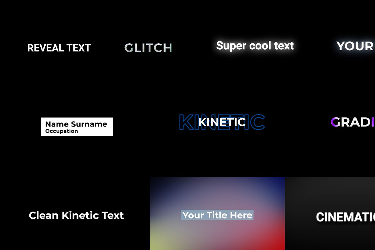 Modern Motion Titles, 10 MOGRT, a Templates & Theme by liravega (Photo 1 of 2)
