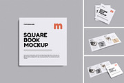 Square Book Mockup, a Books & Magazine Mockup by xavier_studio (Thumbnail 1 of 5)