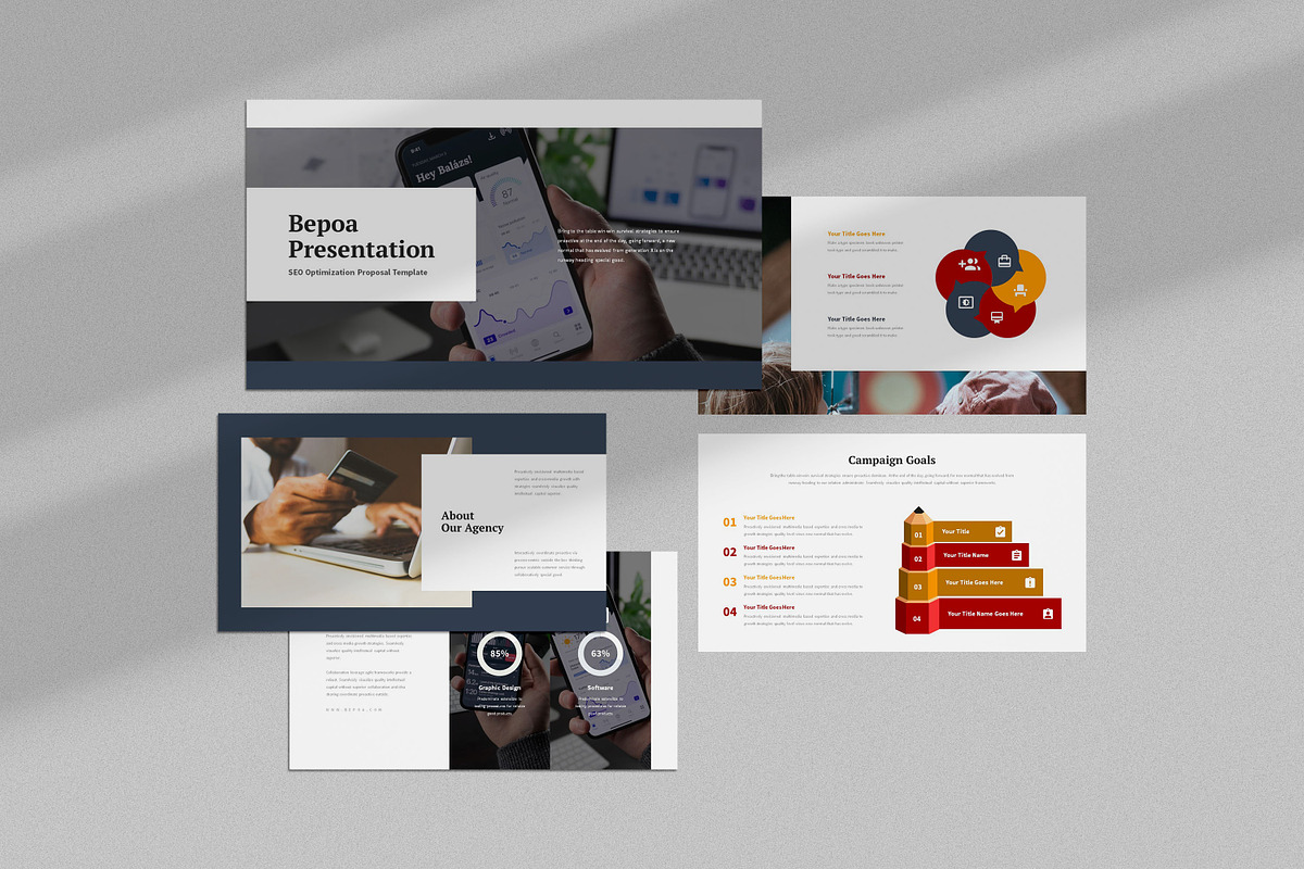 Bepoa SEO Optimization Google Slides, a Presentation Template by Punkl Camp (Photo 1 of 9)