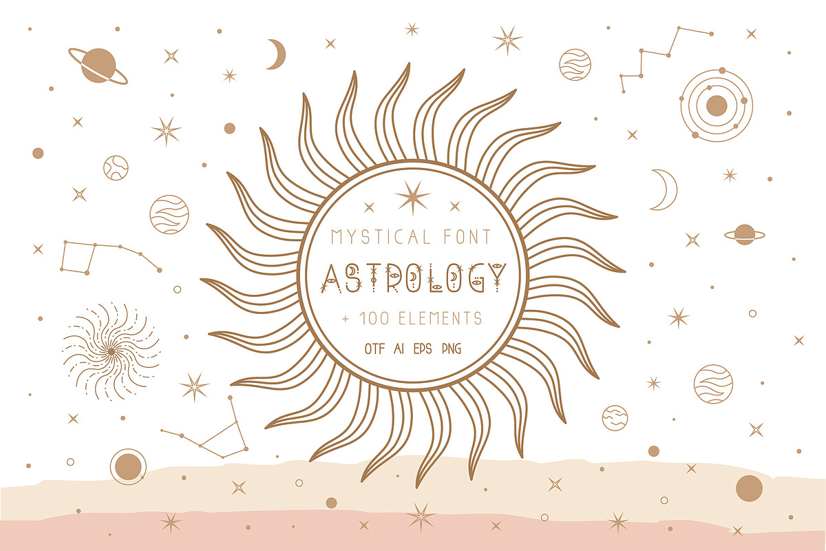 Astrology mystical font