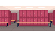 Men's dressing or locker room in gym, a Sport Illustration by Good Studio (Thumbnail 3 of 3)