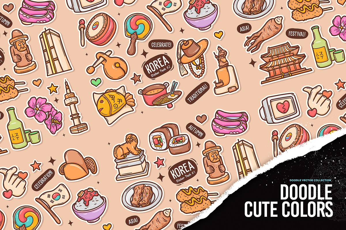 Korea Cute Vector Sticker, an Object Graphic by Gohsantosa (Photo 2 of 3)