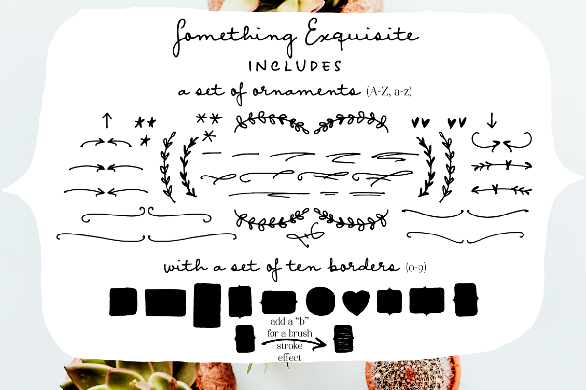 Something Exquisite script font preview 6