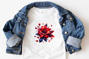 Watercolor Red Flowers Sublimation C, an Illustration by SVGArt (Thumbnail 7 of 7)