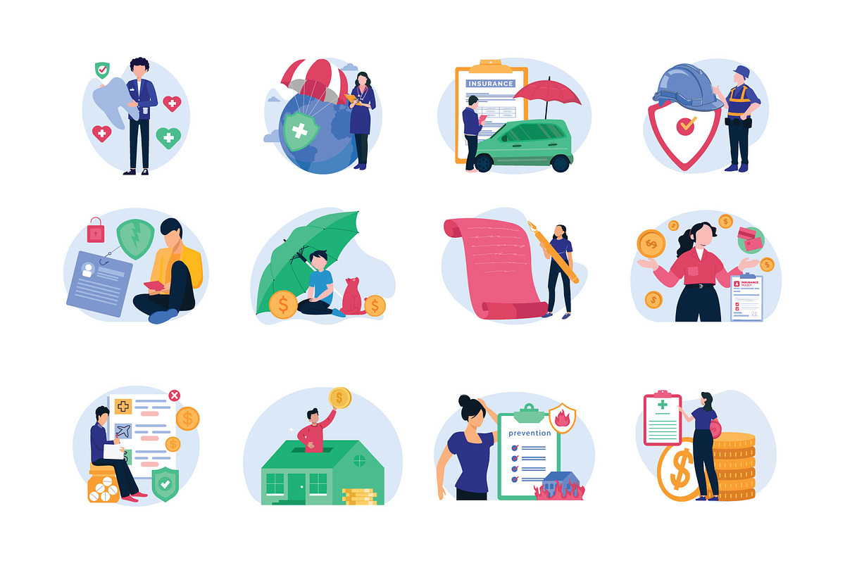 Insurance Vector Illustrations Pack, an Illustration by Vector Portal (Photo 4 of 5)
