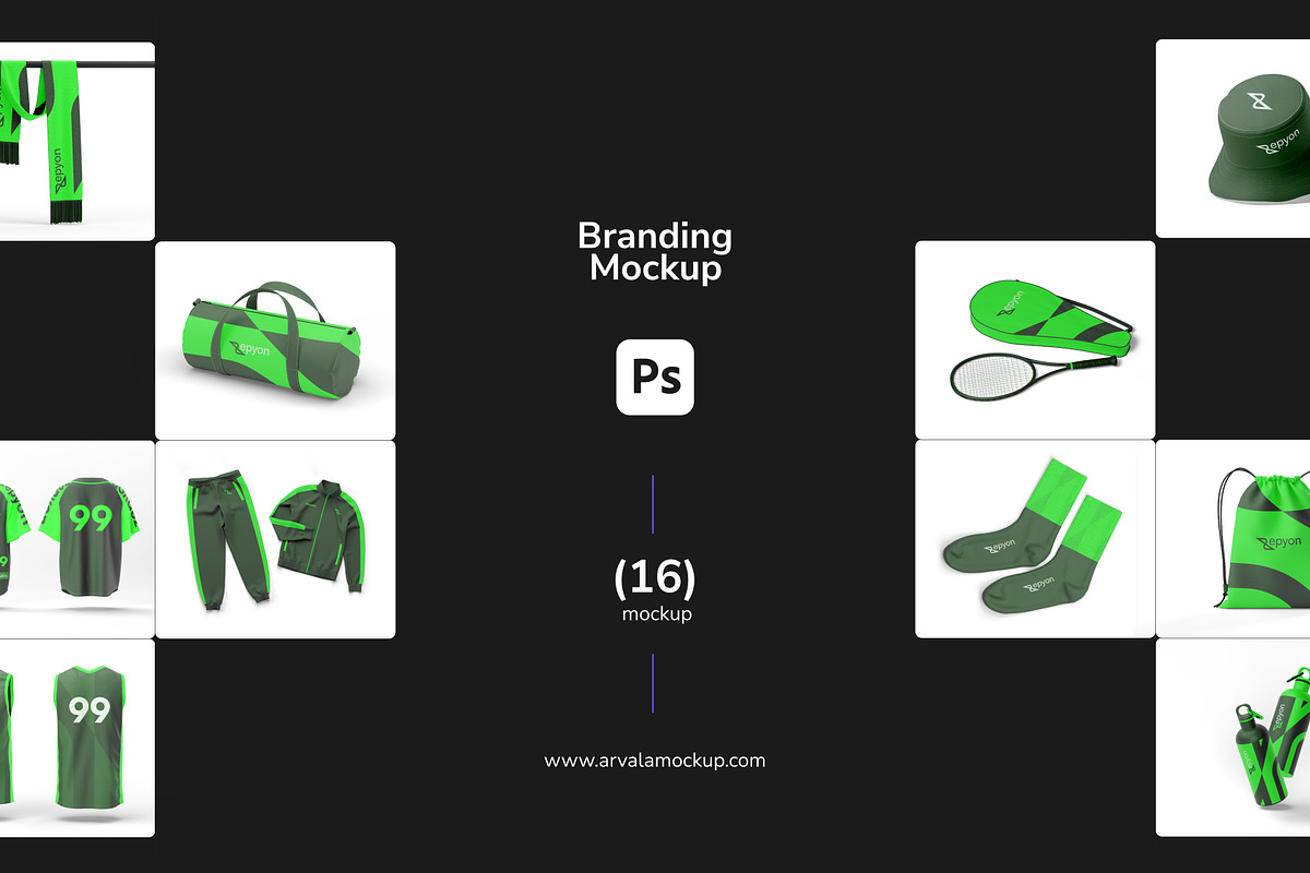 Zepyon — Sporty Branding Mockup, an Object Graphic by Arvalamockup (Photo 11 of 11)