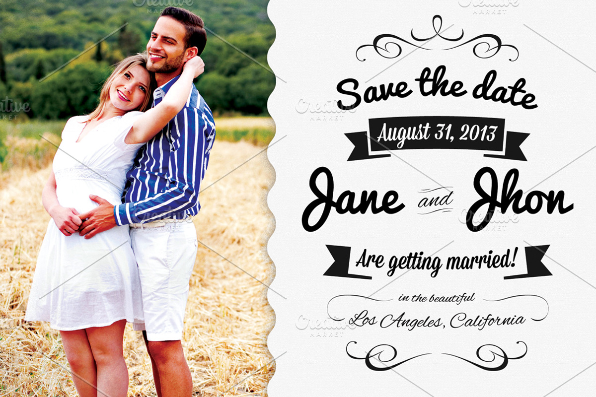 Elegant Wedding Invitation Postcard, an Invitation Template by Graphic Boutique (Photo 2 of 3)