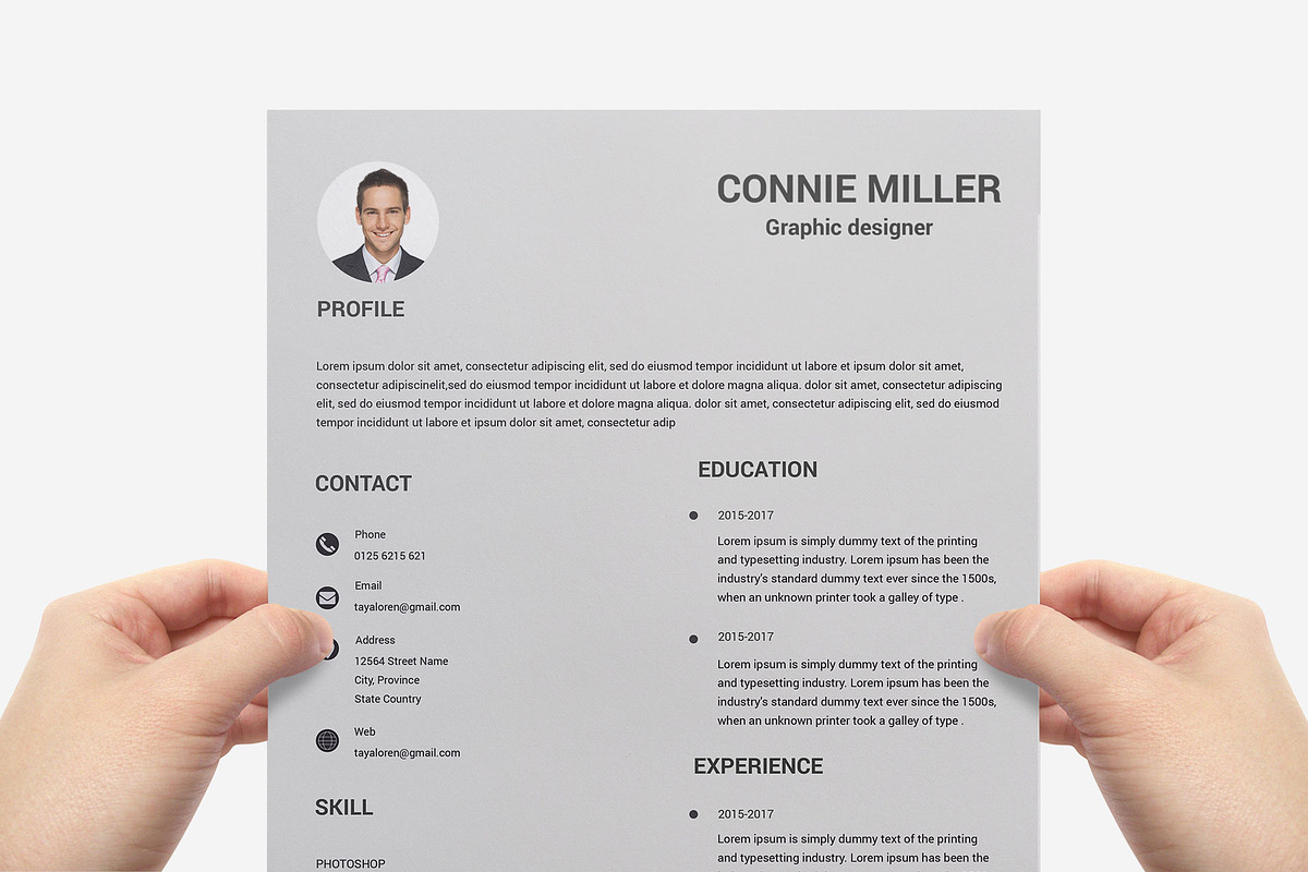 Resume Template and Cover Letter, a Resume Template by designvillage (Photo 6 of 13)