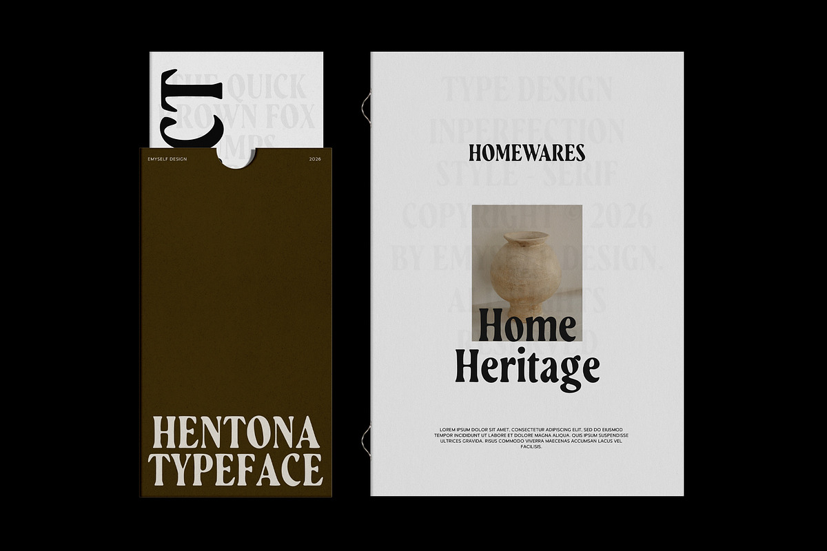 ED Hentona - Handcrafted Serif Font, a Serif Font by Emyself Design (Photo 9 of 10)