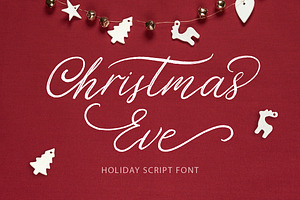 Christmas Eve. Holiday Script Font.