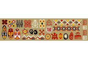 African symbol doodle set, an Object Illustration by art PVP - market