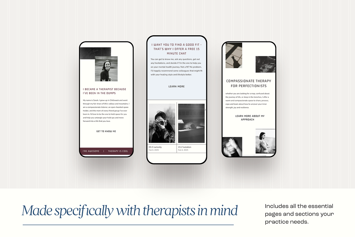 Squarespace Template for Therapists preview 3