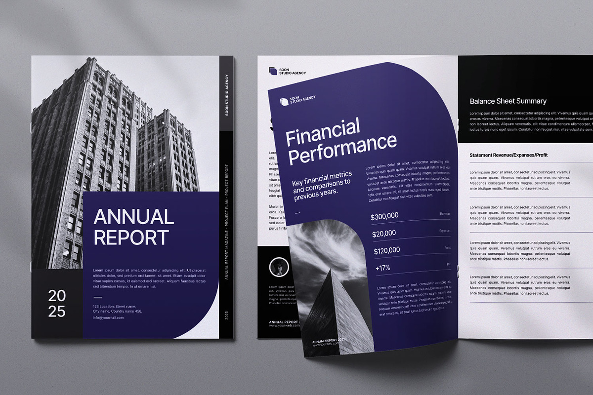 Annual Report Template, a Magazine Template by Portocraft (Photo 1 of 6)