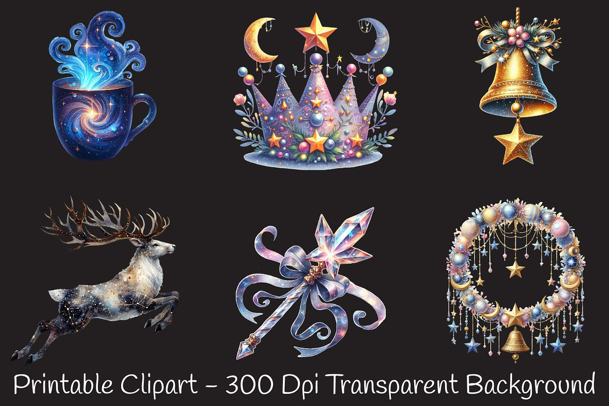 Celestial Christmas Clipart, an Illustration by RobertsArt (Photo 2 of 7)