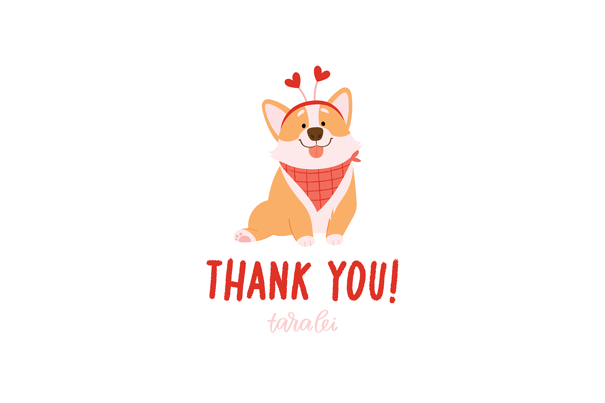 Valentine's Corgi Graphic Collection, an Animal Illustration by taraleicreative (Photo 5 of 5)