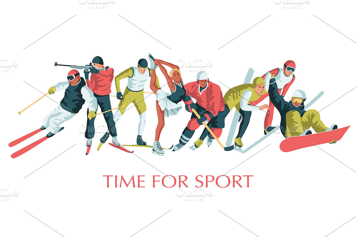 Sports vector illustrations set, a Person Illustration by LisaKolbasa (Photo 15 of 19)