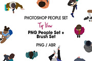 Photoshop Brushes TOP VIEW PEOPLE, a Brush Add-On by archibicc (Thumbnail 1 of 3)